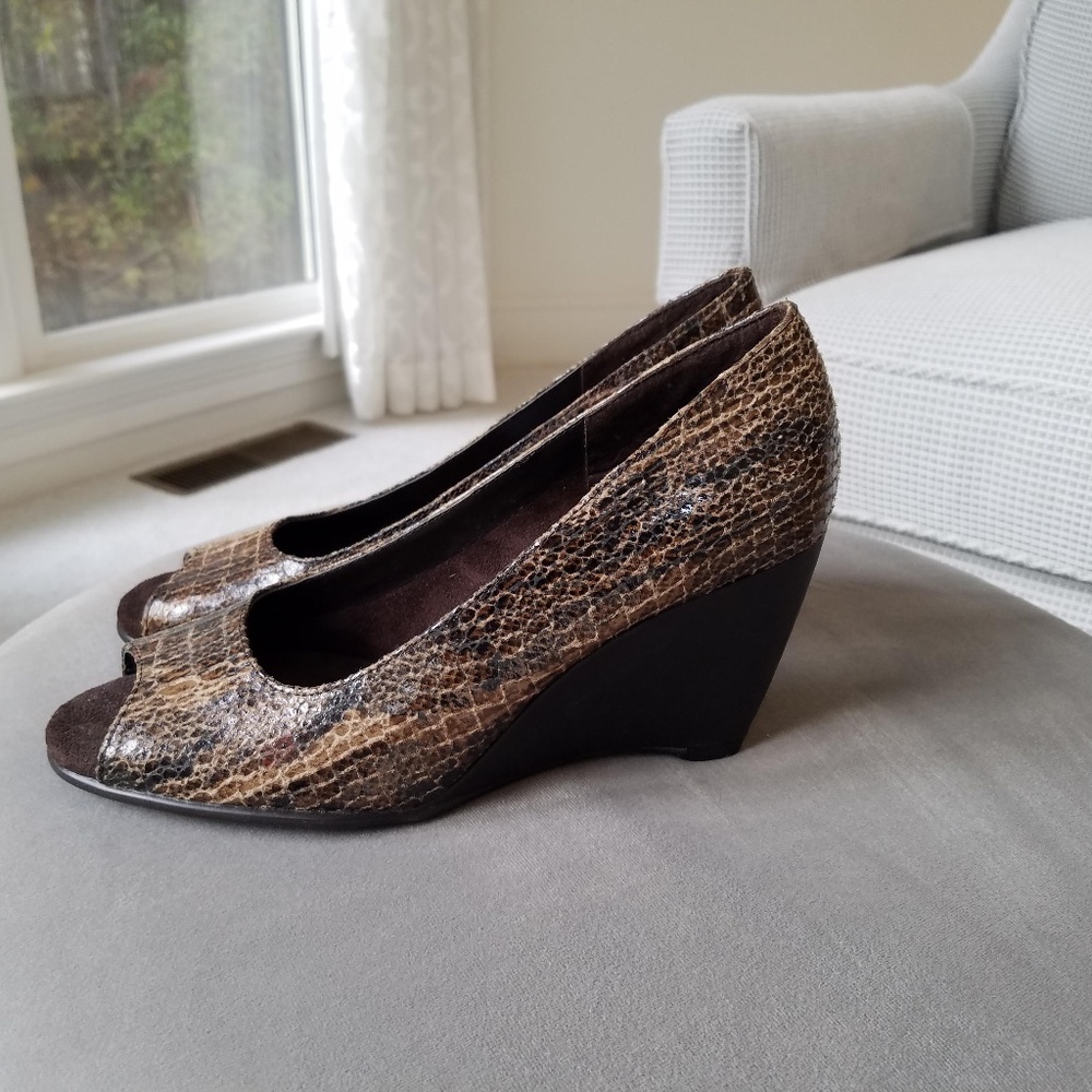 Reptile Peep Toe Shoes